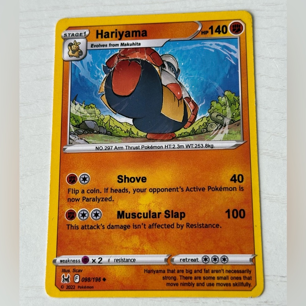 Hariyama Hp 140 98 Pokemon Card 2022